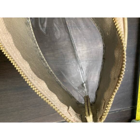 Lilly Pulitzer Gold Clear Makeup Travel Pouch Cosmetic Pencil Case Bag - Picture 8 of 10